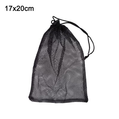 Vastupidav nailonist võrkkott, must nööriga hoiukotike mitmeotstarbeline kodureisimine õuekott pesukott