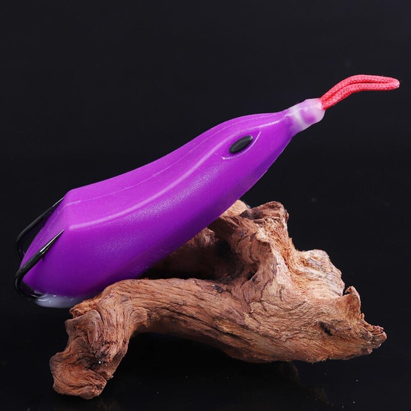 Mini návnada z mäkkého plastu, umelá rybárska návnada 16,5 g, simulácia žaby, rybársky háčik