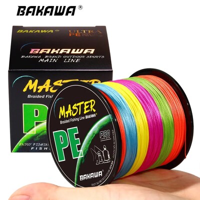 BAKAWA New 4 Strands PE риболовна линия Raid 300M 500M 1000M 100M Multifilament Wire Carp Fly Sea Saltwater Weave Extreme Tool