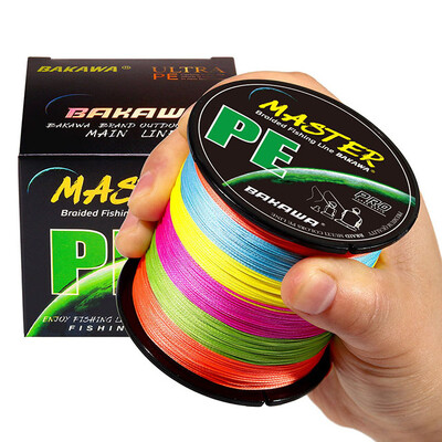 BAKAWA New 4 Strands PE риболовна линия Raid 300M 500M 1000M 100M Multifilament Wire Carp Fly Sea Saltwater Weave Extreme Tool