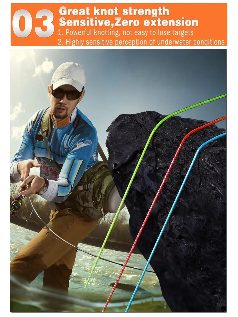 JOSBY PE struna za pecanje s 8 niti Raid Ribolovna struna 100M 300M 500M 1000M Japanska multifilamentna šaranska žica Sea Line Pesca