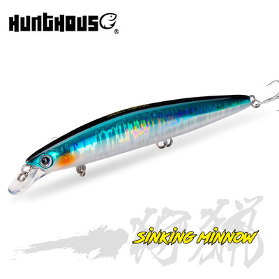 Риболовни примамки Hunthouse Jetty 135S Sinking Minnow 135MM/26G Вибрираща примамка Изкуствена твърда примамка за дълго замятане за лаврак Pesca LW429