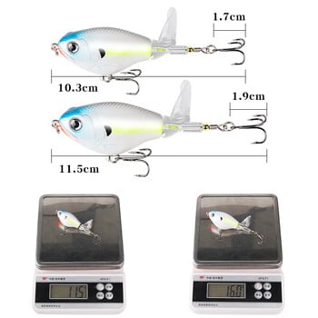 Whopper Plopper 11,5/16g Swimbait Hard Lure Jig Spin Bait Fishing Rotating Tail Topwater Fishing Tackle Sea Spoon For Pike