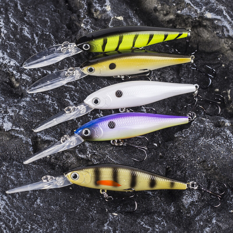 CCLTBA Deepwater Minnow Baits 11.5cm 10g Tvrdi mamci za pecanje Long Bill Crankbait Minnow Wobbles Umjetni pribor za ribolov