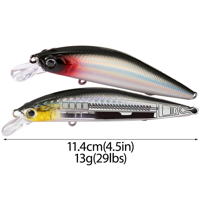 GOBAI 11,4 cm 13 g magnet profesionalne kvalitete Suspensio Minnow Crank Hot Model mamac za ribolov vobler 2 kom. umjetni mamac