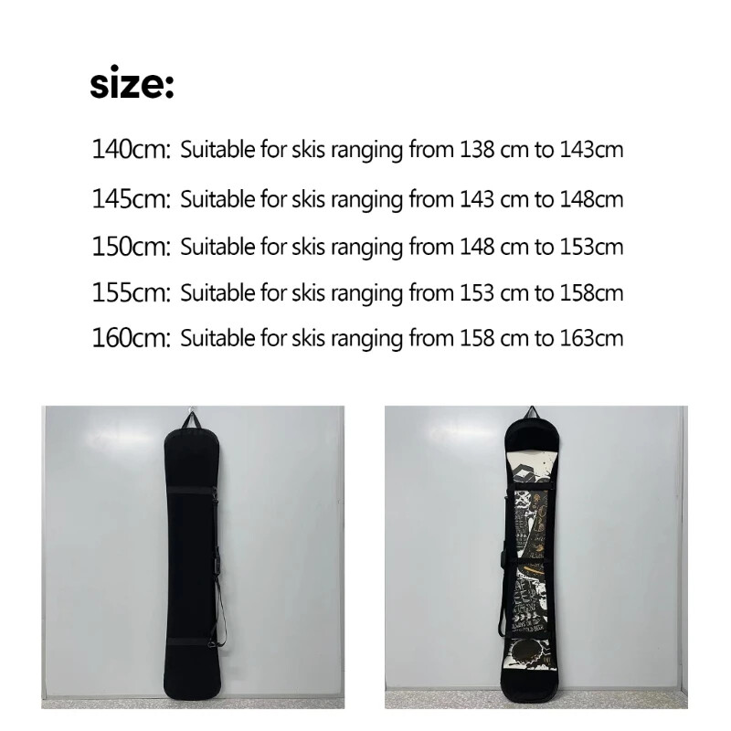 Geantă de schi 140/145/150/155/160cm Geantă practică de snowboard cu curea de umăr Accesorii pentru drumeții pentru drumeții în camping în aer liber