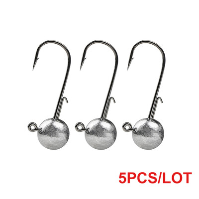 5 ks/sada olovených háčikov s hlavicou 2g/3g/5g/7g/10g/12g/14g/15g/17g/20g mäkké jigové háčiky s ostnatým dnom, proti zaveseniu