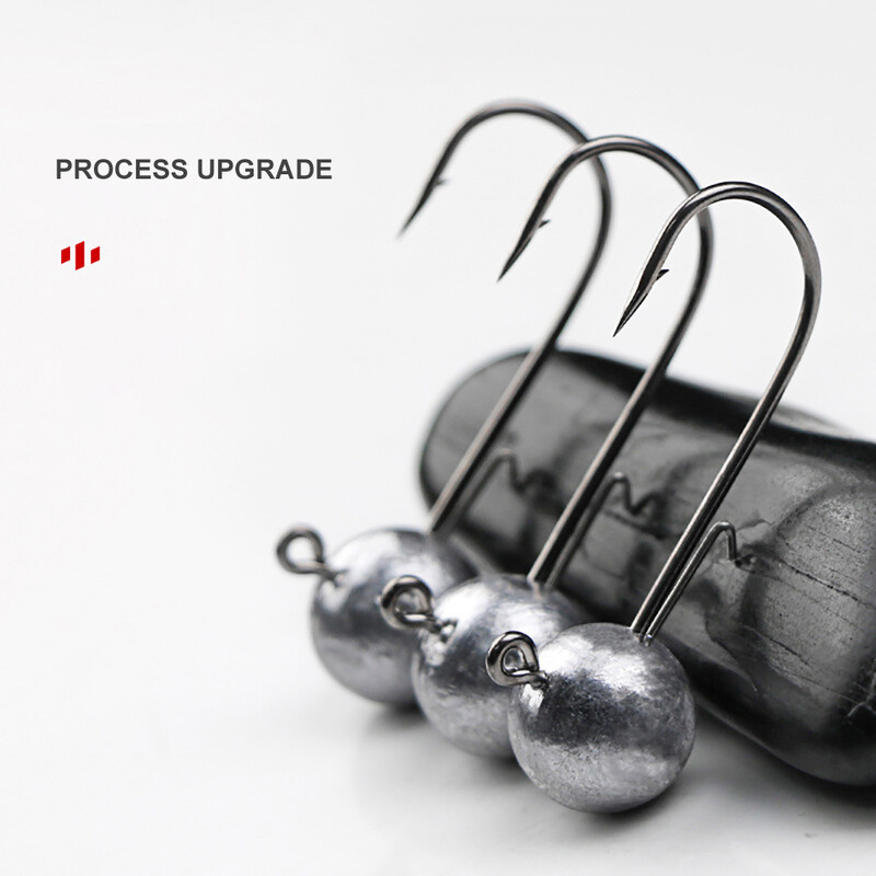 5 ks/sada olovených háčikov s hlavicou 2g/3g/5g/7g/10g/12g/14g/15g/17g/20g mäkké jigové háčiky s ostnatým dnom, proti zaveseniu