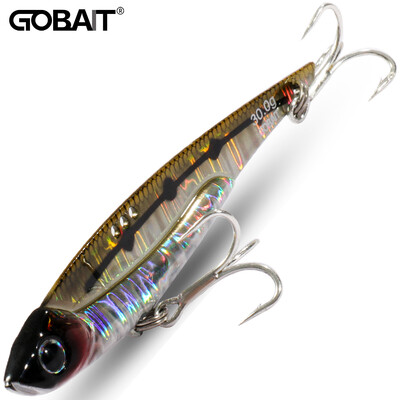 GOBAIT VIB Fishing Lure 20g 25g 30g Metal Jig Sinking Blade Hook Spinner Spoon Cast VIBRATION Ανθρακούχο ατσάλι Αντιμετώπιση σκληρό δόλωμα