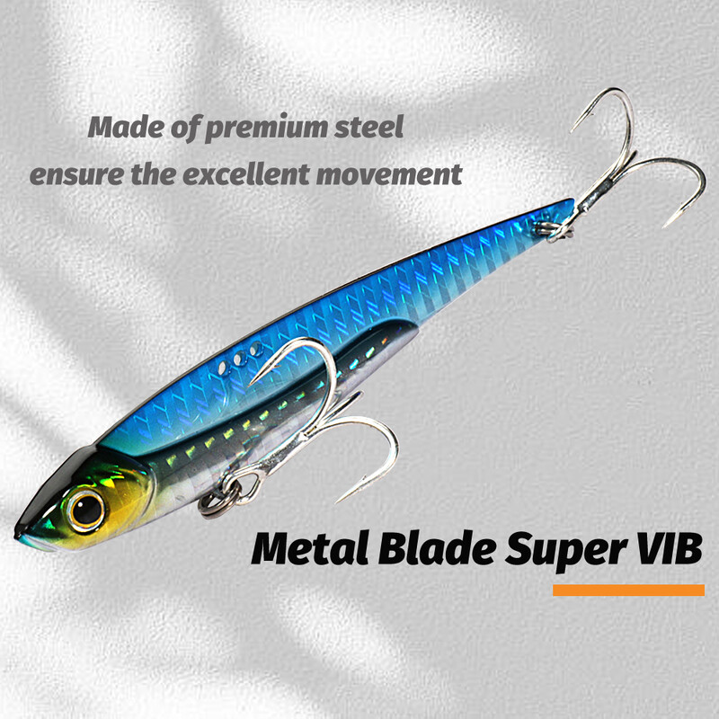 GOBAIT VIB Fishing Lure 20g 25g 30g Metal Jig Sinking Blade Hook Spinner Spoon Cast VIBRATION Ανθρακούχο ατσάλι Αντιμετώπιση σκληρό δόλωμα