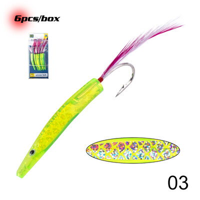 D1 Surf Yumizuno Naluca de pescuit 6 buc/cutie Lingurita Naluci de pescuit Trolling Momeală din plastic dur 45 mm/1,2 g pentru Stiuca Bluefish Tackle