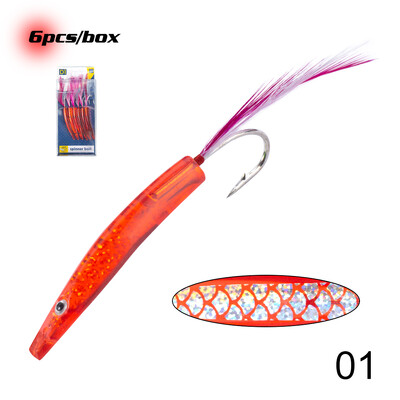 D1 Surf Yumizuno Naluca de pescuit 6 buc/cutie Lingurita Naluci de pescuit Trolling Momeală din plastic dur 45 mm/1,2 g pentru Stiuca Bluefish Tackle