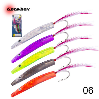 D1 Surf Yumizuno Naluca de pescuit 6 buc/cutie Lingurita Naluci de pescuit Trolling Momeală din plastic dur 45 mm/1,2 g pentru Stiuca Bluefish Tackle