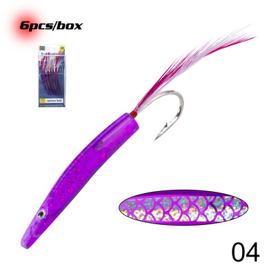 D1 Surf Yumizuno Naluca de pescuit 6 buc/cutie Lingurita Naluci de pescuit Trolling Momeală din plastic dur 45 mm/1,2 g pentru Stiuca Bluefish Tackle