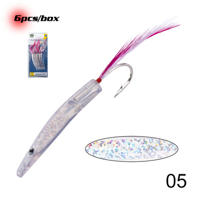 D1 Surf Yumizuno Naluca de pescuit 6 buc/cutie Lingurita Naluci de pescuit Trolling Momeală din plastic dur 45 mm/1,2 g pentru Stiuca Bluefish Tackle