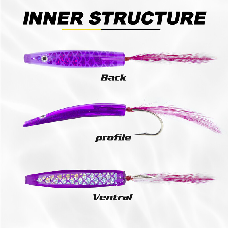 D1 Surf Yumizuno Naluca de pescuit 6 buc/cutie Lingurita Naluci de pescuit Trolling Momeală din plastic dur 45 mm/1,2 g pentru Stiuca Bluefish Tackle