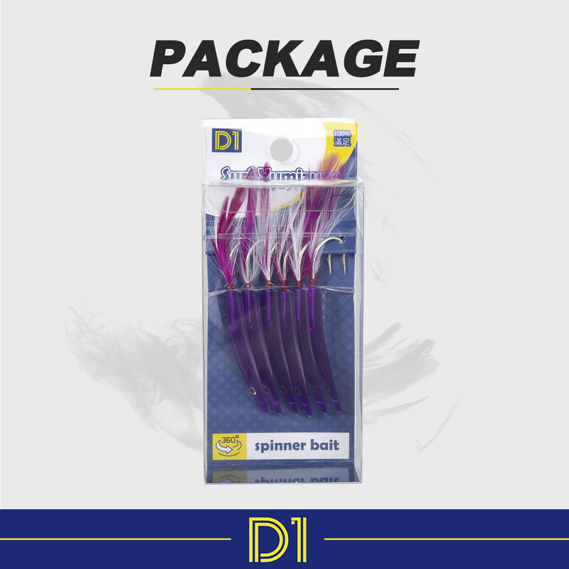 D1 Surf Yumizuno Naluca de pescuit 6 buc/cutie Lingurita Naluci de pescuit Trolling Momeală din plastic dur 45 mm/1,2 g pentru Stiuca Bluefish Tackle