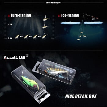 ALLBLUE JOKER 70S Sinking Fishing Lure Lipless Crankbaits Hard Artificial VIB Vibration Bait All Depth Winter Ice Fishing Decking