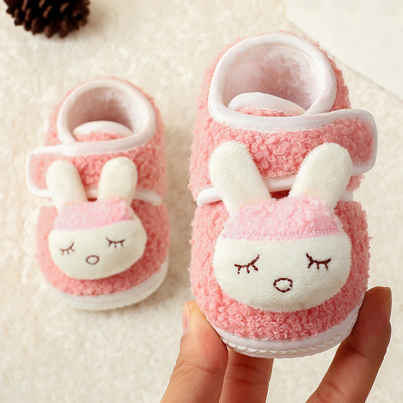 Pantofi confortabili și îngroșați pentru bebeluși cu velcro anti-alunecare pentru bebeluși de 0-1 ani, pantofi nedetașabili, pantofi pentru copii mici, pantofi de toamnă și iarnă