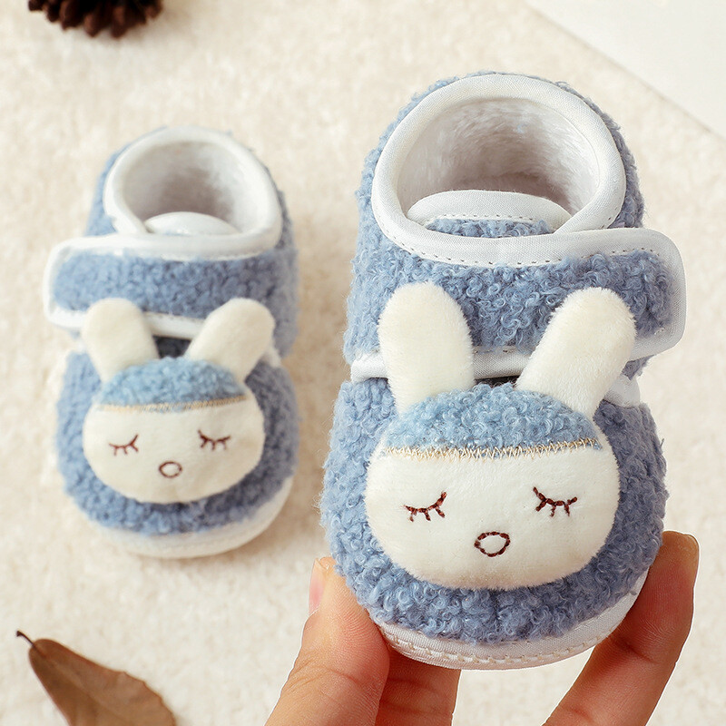 Pantofi confortabili și îngroșați pentru bebeluși cu velcro anti-alunecare pentru bebeluși de 0-1 ani, pantofi nedetașabili, pantofi pentru copii mici, pantofi de toamnă și iarnă