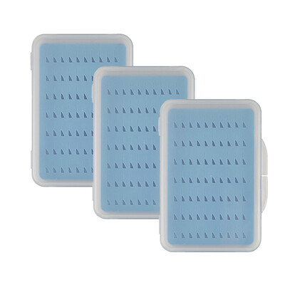 Aventik prozirna prozirna tanka kutija za mušičarenje s plavom pjenom za pohranu pribora za pecanje