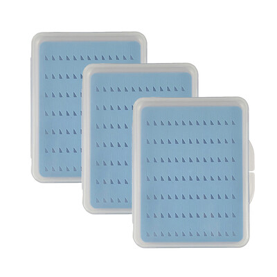 Aventik prozirna prozirna tanka kutija za mušičarenje s plavom pjenom za pohranu pribora za pecanje