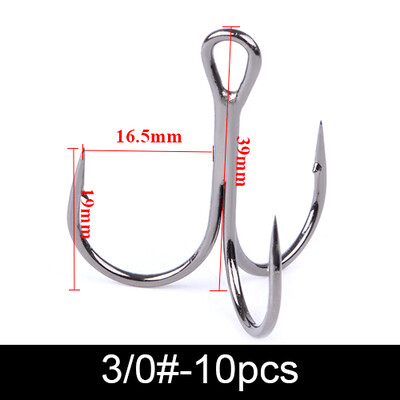 FTK udica za pecanje 10-20 komada visoke ugljične udice Super Sharp čvrsta veličina 3/0#-14# Trostruka bodljikava čelična udica za pecanje bass