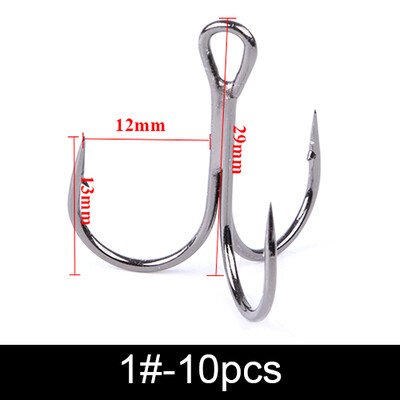 FTK udica za pecanje 10-20 komada visoke ugljične udice Super Sharp čvrsta veličina 3/0#-14# Trostruka bodljikava čelična udica za pecanje bass
