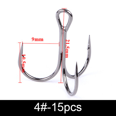 FTK udica za pecanje 10-20 komada visoke ugljične udice Super Sharp čvrsta veličina 3/0#-14# Trostruka bodljikava čelična udica za pecanje bass