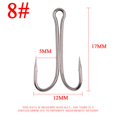 10/100 KOM. Dvostruka udica s dugačkom drškom bez korova Dupla udica za vezanje mušica za Jig Bass Fish Hook pribor za pecanje za meke varalice