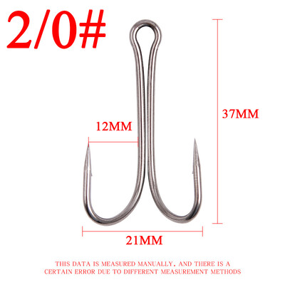 10/100 KOM. Dvostruka udica s dugačkom drškom bez korova Dupla udica za vezanje mušica za Jig Bass Fish Hook pribor za pecanje za meke varalice