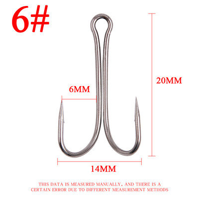 10/100 KOM. Dvostruka udica s dugačkom drškom bez korova Dupla udica za vezanje mušica za Jig Bass Fish Hook pribor za pecanje za meke varalice