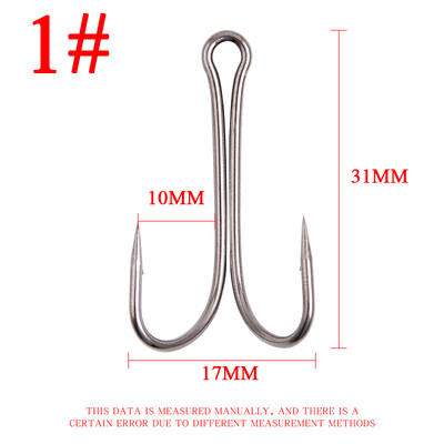 10/100 KOM. Dvostruka udica s dugačkom drškom bez korova Dupla udica za vezanje mušica za Jig Bass Fish Hook pribor za pecanje za meke varalice