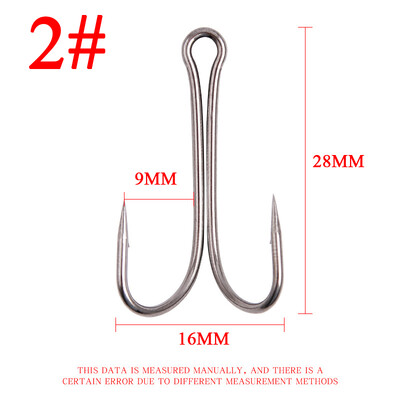 10/100 KOM. Dvostruka udica s dugačkom drškom bez korova Dupla udica za vezanje mušica za Jig Bass Fish Hook pribor za pecanje za meke varalice