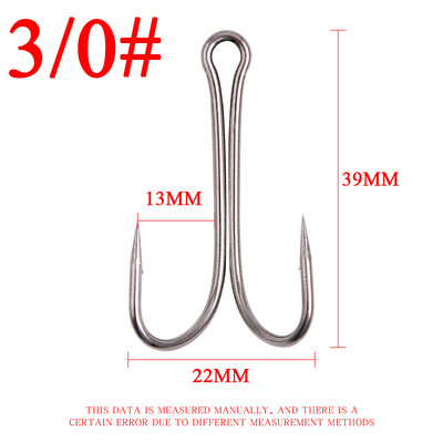 10/100 KOM. Dvostruka udica s dugačkom drškom bez korova Dupla udica za vezanje mušica za Jig Bass Fish Hook pribor za pecanje za meke varalice