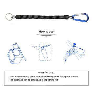 1 бр.—6 бр. Риболовен ремък Риболовно въже с лодка, прибиращо се навито въже с карабинер за клещи, ръкохватки, риболовни принадлежности