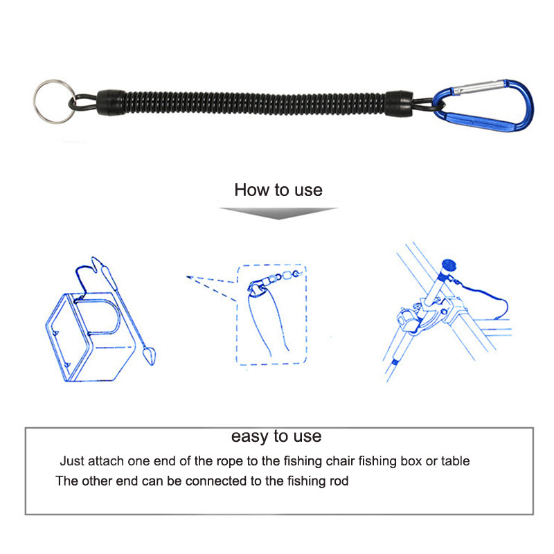 1 ks – 6 ks rybárske lano na plavbu loďou, rybárske lano, zaťahovacie špirálové lano s karabínou pre kliešte, úchyty, rybárske príslušenstvo