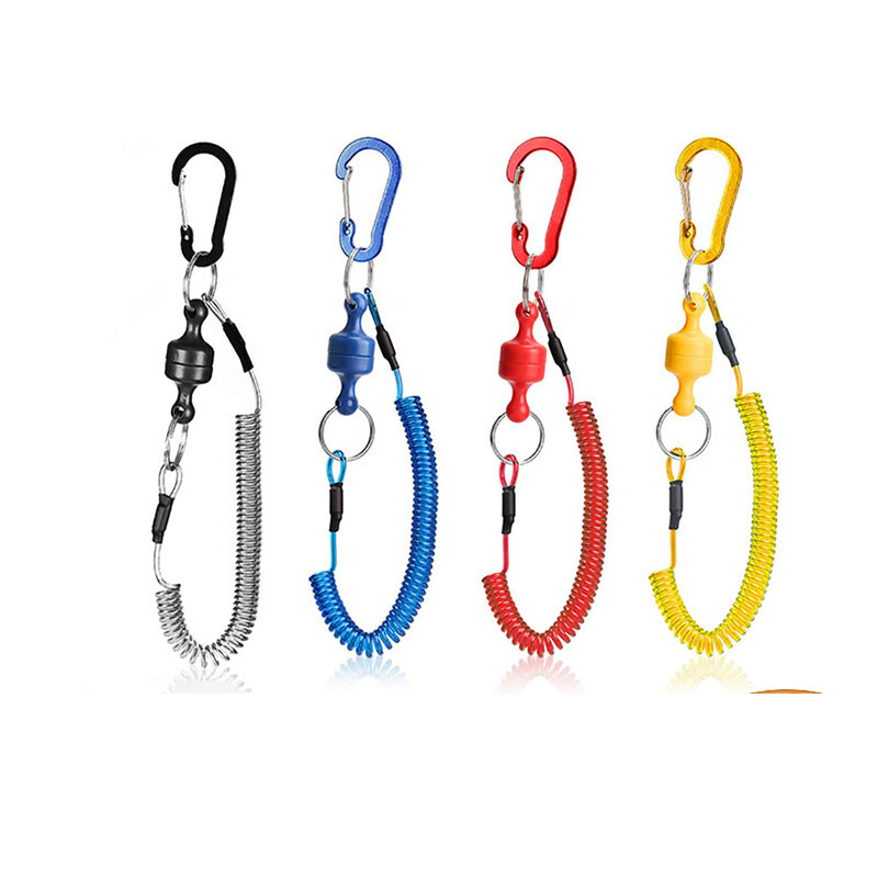 1 ks – 6 ks rybárske lano na plavbu loďou, rybárske lano, zaťahovacie špirálové lano s karabínou pre kliešte, úchyty, rybárske príslušenstvo