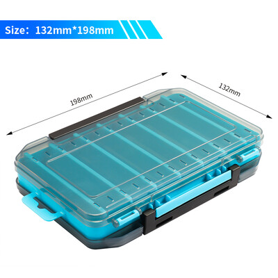 Cutii de articole de pescuit X-Large Recipient de momeală cu strat dublu Depozitare portabil pentru momeli Compartimente multiple pentru instrumente de pescuit Carcasă din plastic Pesca