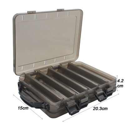 Cutii de articole de pescuit X-Large Recipient de momeală cu strat dublu Depozitare portabil pentru momeli Compartimente multiple pentru instrumente de pescuit Carcasă din plastic Pesca