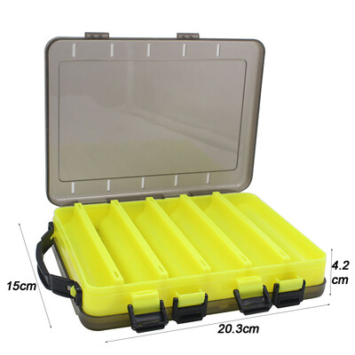 Cutii de articole de pescuit X-Large Recipient de momeală cu strat dublu Depozitare portabil pentru momeli Compartimente multiple pentru instrumente de pescuit Carcasă din plastic Pesca