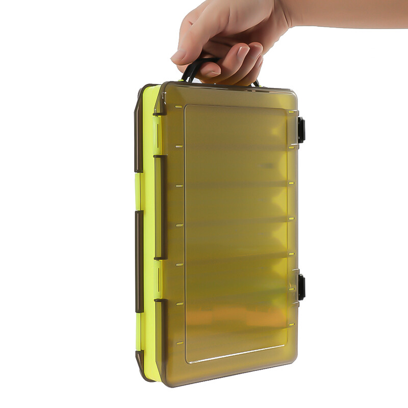 Cutii de articole de pescuit X-Large Recipient de momeală cu strat dublu Depozitare portabil pentru momeli Compartimente multiple pentru instrumente de pescuit Carcasă din plastic Pesca