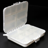 Prenosná skladacia priestorová krabička na rybárske náčinie, 2 vrstvy, 12 samostatných rozperných kontajnerov, návnady, háčiky, krabičky na náradie, úložný priestor na rybárske náčinie