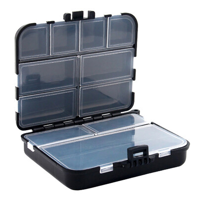 Prenosná skladacia priestorová krabička na rybárske náčinie, 2 vrstvy, 12 samostatných rozperných kontajnerov, návnady, háčiky, krabičky na náradie, úložný priestor na rybárske náčinie