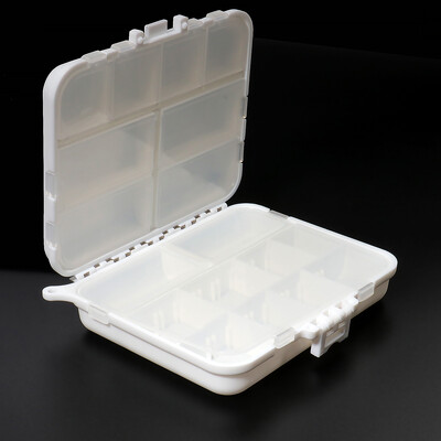 Prenosná skladacia priestorová krabička na rybárske náčinie, 2 vrstvy, 12 samostatných rozperných kontajnerov, návnady, háčiky, krabičky na náradie, úložný priestor na rybárske náčinie