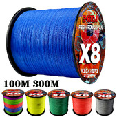 GHOTDA LURE FISH X8 Ribolovni konop 300M 100M 8 niti pletene žice Multifilament PE konop za pecanje šarana Kabel 18LB-78LB glatka