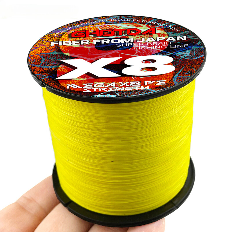 GHOTDA LURE FISH X8 Ribolovni konop 300M 100M 8 niti pletene žice Multifilament PE konop za pecanje šarana Kabel 18LB-78LB glatka
