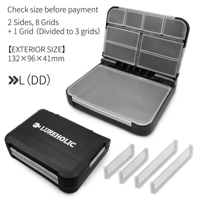 LUREHOLIC Kutije za pribor za pecanje za pohranjivanje pribora za mamce, kopče, okretne glave, udice, mamce za mamce, utege od volframa itd.