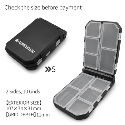 LUREHOLIC Kutije za pribor za pecanje za pohranjivanje pribora za mamce, kopče, okretne glave, udice, mamce za mamce, utege od volframa itd.