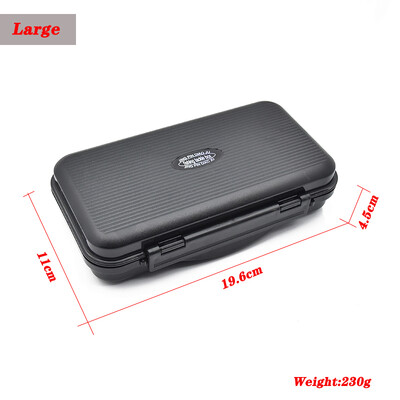 Vodotesná muškárska krabička, čierna, návnada, rybárske háčiky, krabička z ABS plastu, rybárske príslušenstvo, úložný box na rybárske potreby